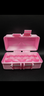 “Pink Ranger” edition -  3ml (50 or 100 vials) - Peptide Storage Container - Secure Stylish Protection Plastic Box Organizer for Peptides GLP-1s - Fits Vials Up to 17mm Diameter