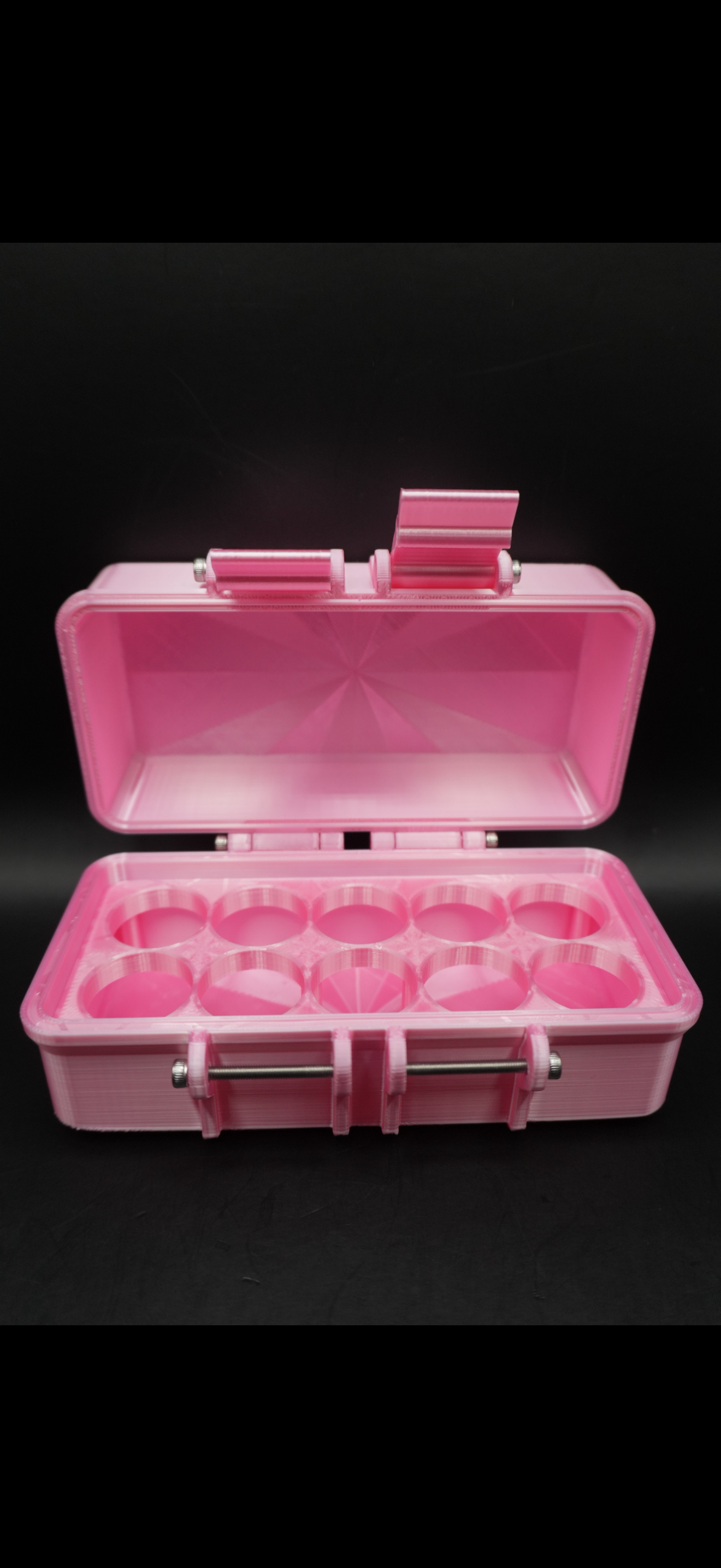 “Pink Ranger” edition -  3ml (50 or 100 vials) - Peptide Storage Container - Secure Stylish Protection Plastic Box Organizer for Peptides GLP-1s - Fits Vials Up to 17mm Diameter