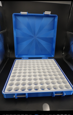 “Sapphire Soul” edition -  3ml (50 or 100 vials) - Peptide Storage Container - Secure Stylish Protection Plastic Box Organizer for Peptides GLP-1s - Fits Vials Up to 17mm Diameter