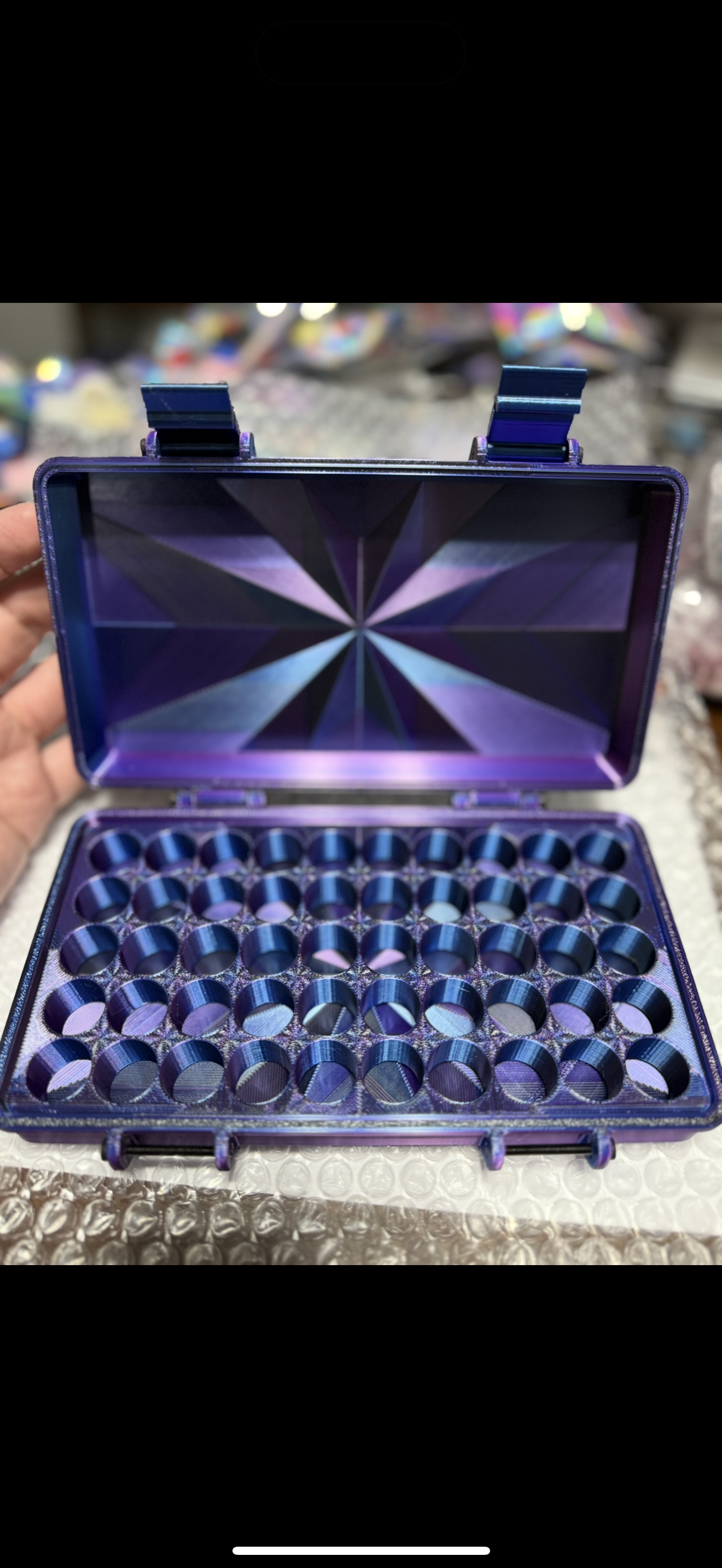 “Black Panther” edition -  3ml (50 or 100 vials) - Peptide Storage Container - Secure Stylish Protection Plastic Box Organizer for Peptides GLP-1s - Fits Vials Up to 17mm Diameter (Copy)