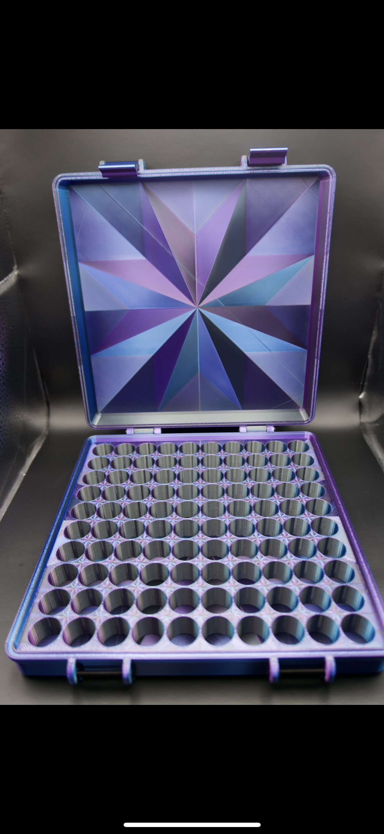 “Black Panther” edition -  3ml (50 or 100 vials) - Peptide Storage Container - Secure Stylish Protection Plastic Box Organizer for Peptides GLP-1s - Fits Vials Up to 17mm Diameter (Copy)