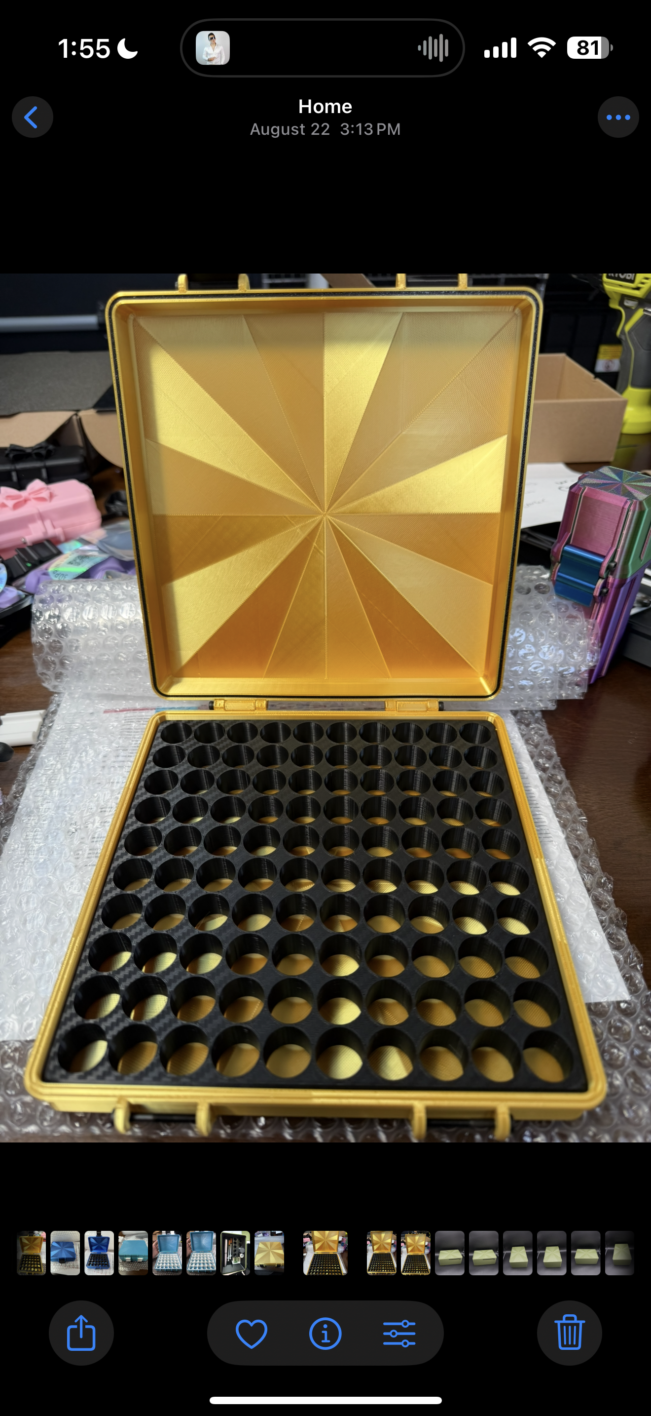 “Golden Dreams” edition -  3ml (50 or 100 vials) - Peptide Storage Container - Secure Stylish Protection Plastic Box Organizer for Peptides GLP-1s - Fits Vials Up to 17mm Diameter