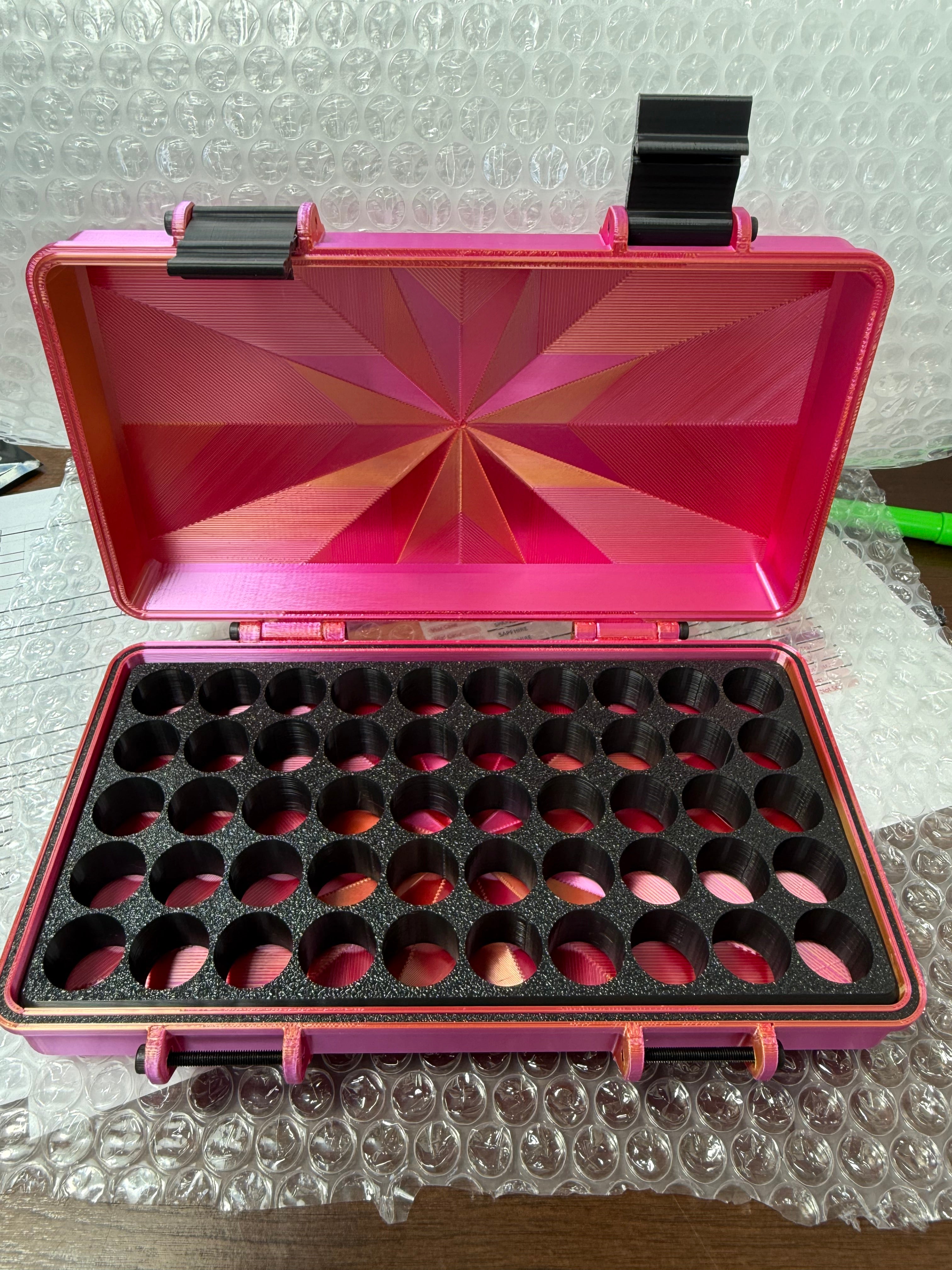 “Ironman” edition -  3ml (50 or 100 vials) - Peptide Storage Container - Secure Stylish Protection Plastic Box Organizer for Peptides GLP-1s - Fits Vials Up to 17mm Diameter
